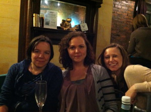 Jen Tynes, Shanna Compton, Amanda Montei after the reading